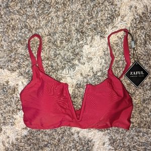 Zaful Red M Bikini Top